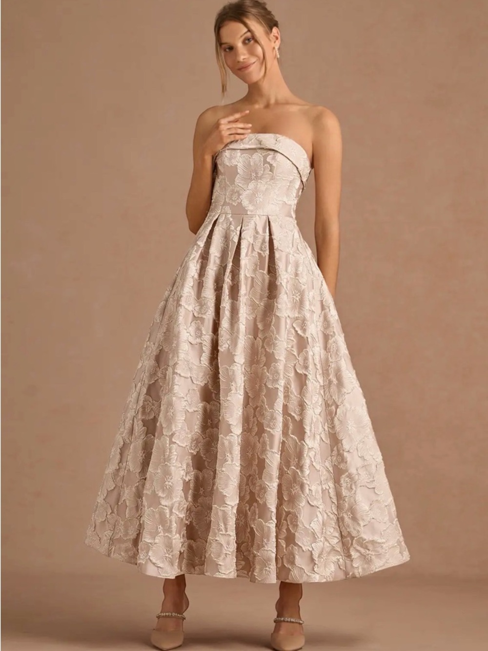 Azazie Atelier Florentine Strapless Gown in Vintage Blush - Bridal, Wedding - Picture 9 of 16
